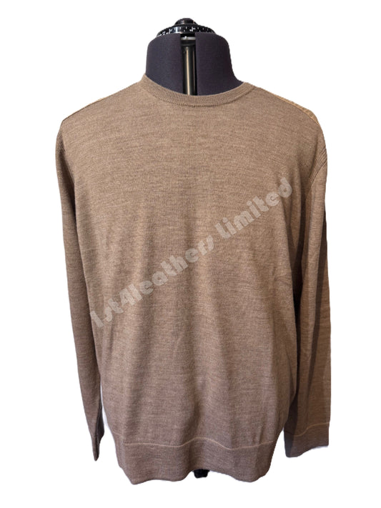 BELSTAFF KERRIGAN CREW NECK MERINO WOOL JUMPER DARK SANDSTONE 3XL RRP £175 BNWT