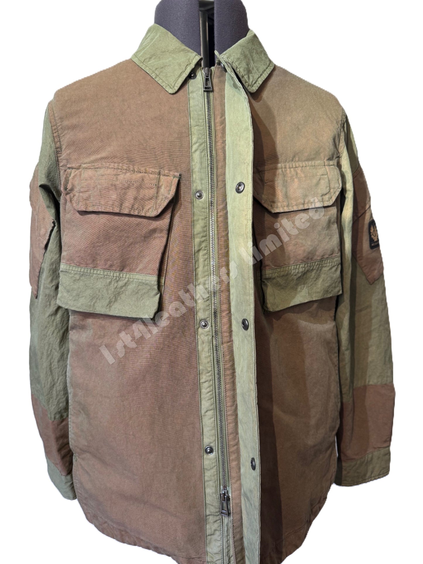 BELSTAFF CANTEEN COTTON JACKET BURNT OLIVE/AURORA RRP £625 BNWT