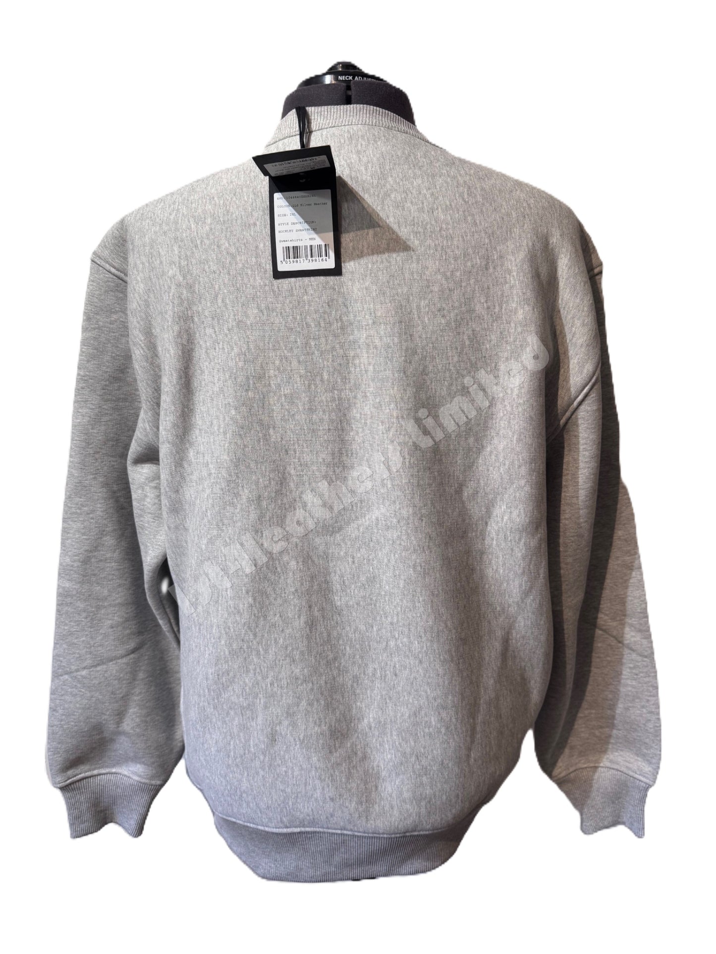 BELSTAFF HOCKLEY HEAVYWEIGHT COTTON SWEATSHIRT OLD SILVER HEATHER 2XL RRP £195 NEW