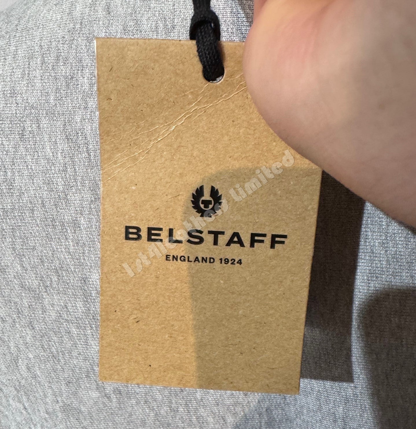 BELSTAFF HOCKLEY HEAVYWEIGHT COTTON SWEATSHIRT OLD SILVER HEATHER 2XL RRP £195 NEW