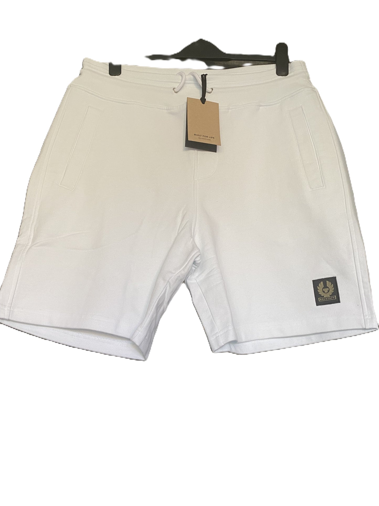 BELSTAFF COTTON FLEECE SWEATSHORTS WHITE 2XL RRP £95