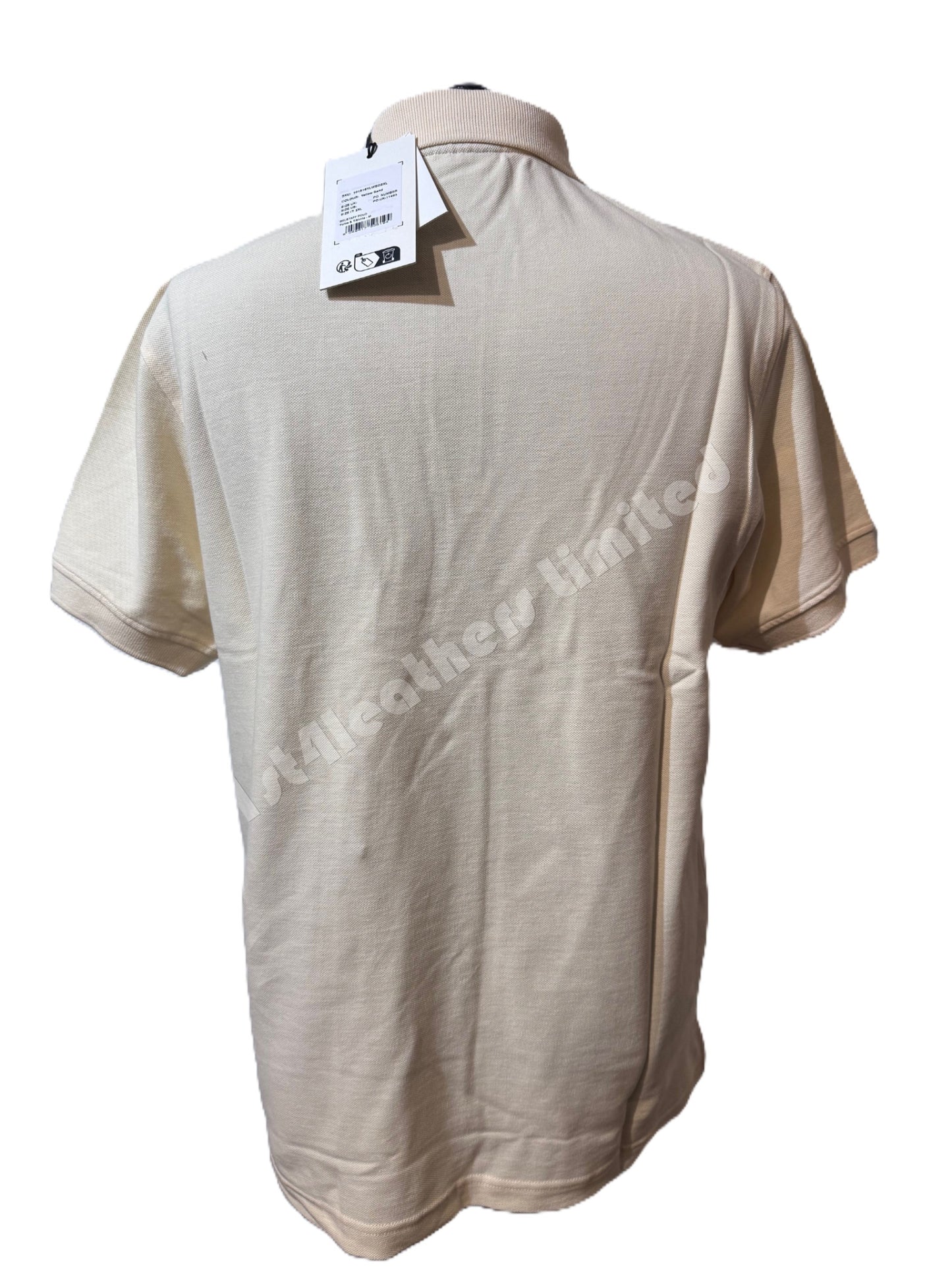 BELSTAFF PIQUE COTTON POLO SHIRT YELLOW SAND (CREAM) RRP £95 BNWT