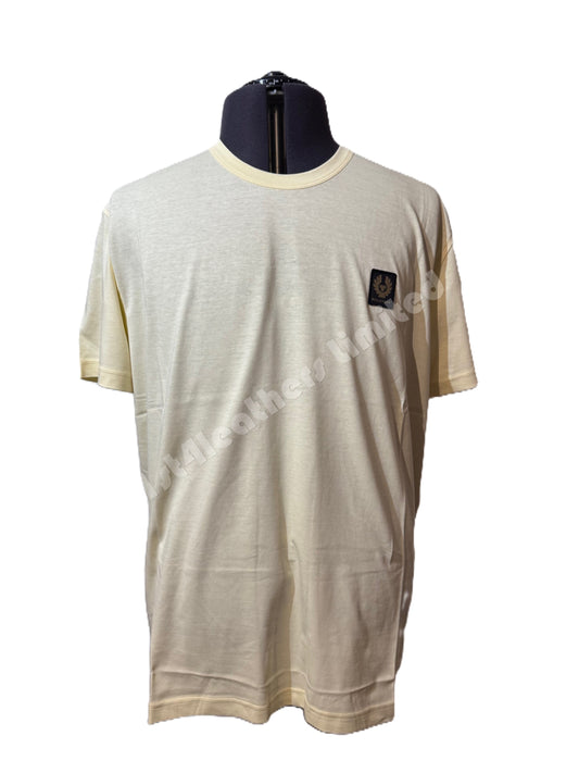 BELSTAFF PHOENIX PATCH COTTON T-SHIRT YELLOW SAND RRP £60 BNWT