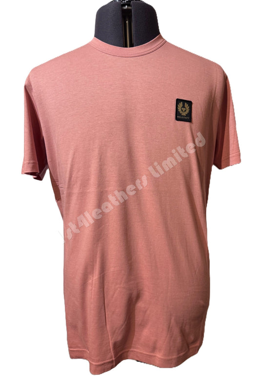 BELSTAFF PHOENIX PATCH COTTON T-SHIRT RUST PINK RRP £60 BNWT