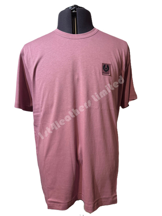 BELSTAFF TONAL PHOENIX PATCH SHORT SLEEVE COTTON T-SHIRT ROSE PINK 2XL RRP £70 BNWT