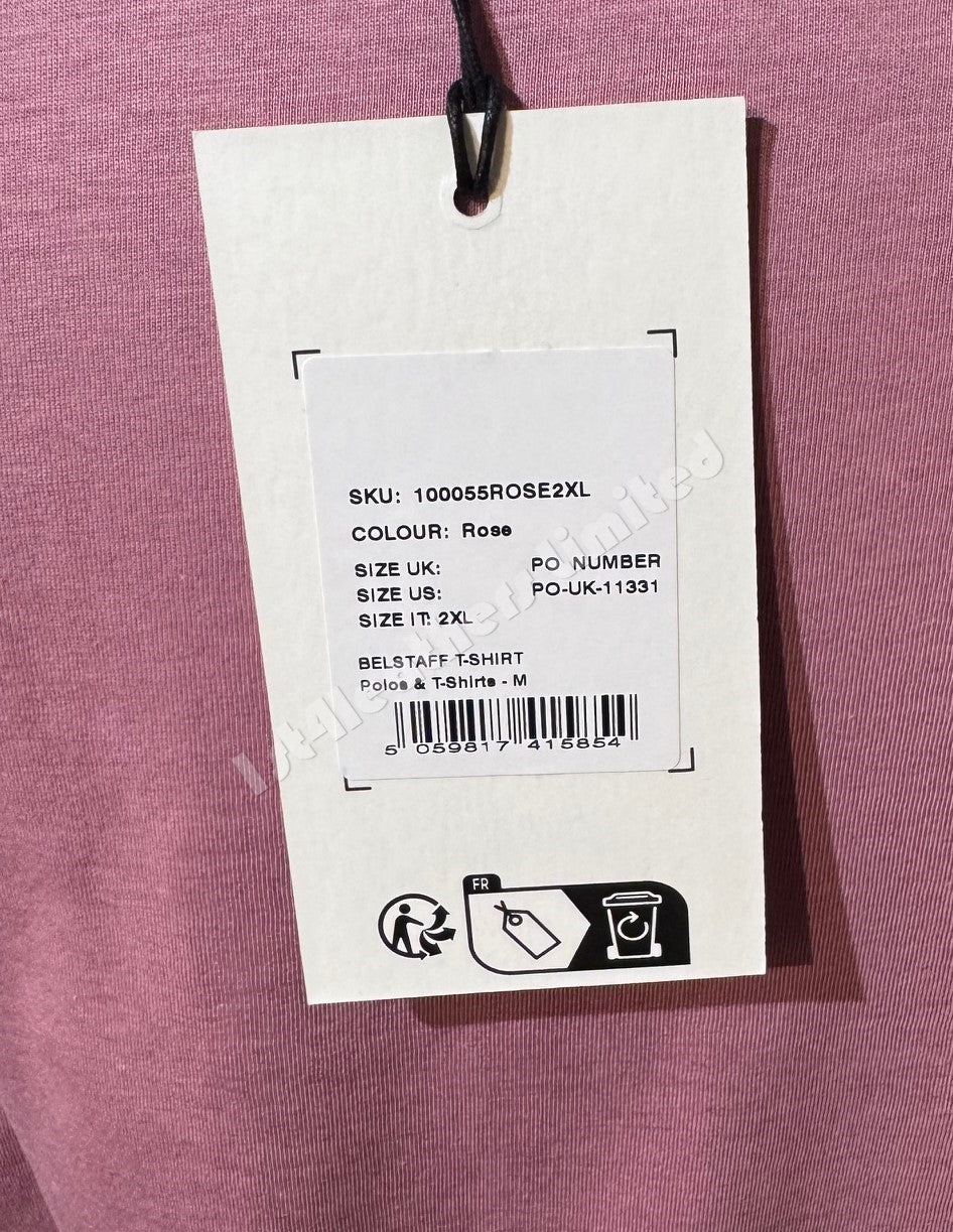 BELSTAFF PHOENIX PATCH COTTON T-SHIRT ROSE PINK 2XL RRP £60 BNWT