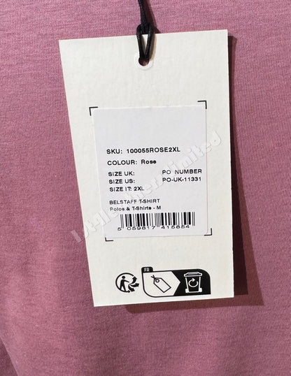 BELSTAFF PHOENIX PATCH COTTON T-SHIRT ROSE PINK 2XL RRP £60 BNWT