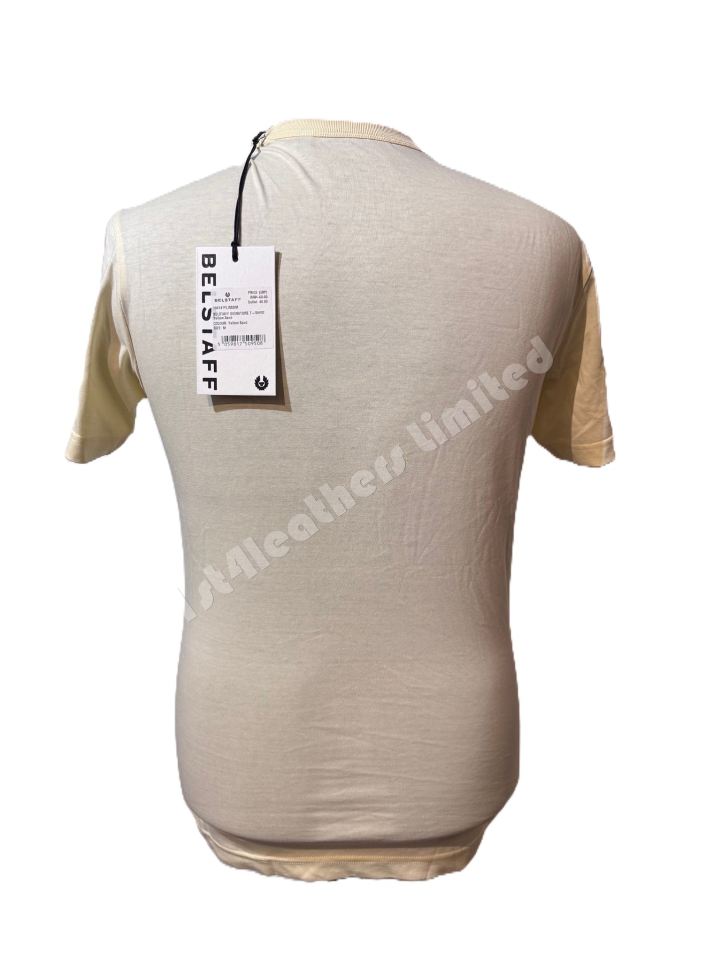 BELSTAFF SIGNATURE COTTON T-SHIRT YELLOW SAND MEDIUM RRP £60 BNWT