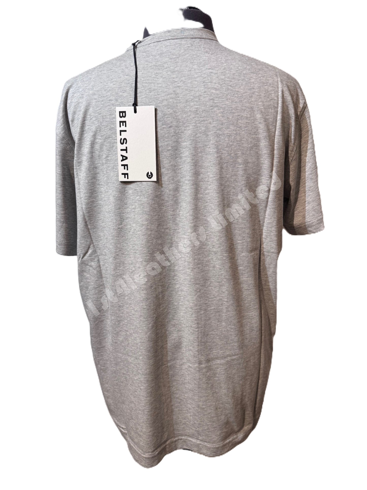 BELSTAFF PHOENIX PATCH COTTON T-SHIRT OLD SILVER HEATHER GREY M RRP £60 BNWT