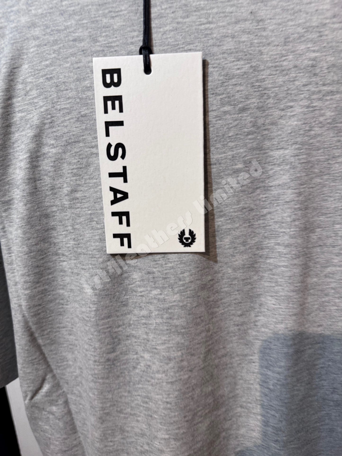BELSTAFF PHOENIX PATCH COTTON T-SHIRT OLD SILVER HEATHER GREY M RRP £60 BNWT