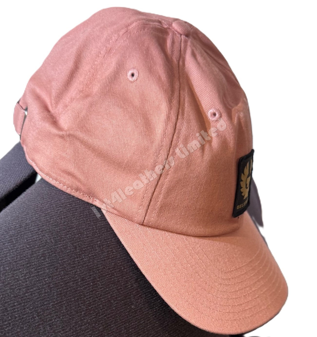 BELSTAFF COTTON TWILL BASEBALL CAP RUST PINK RRP £60