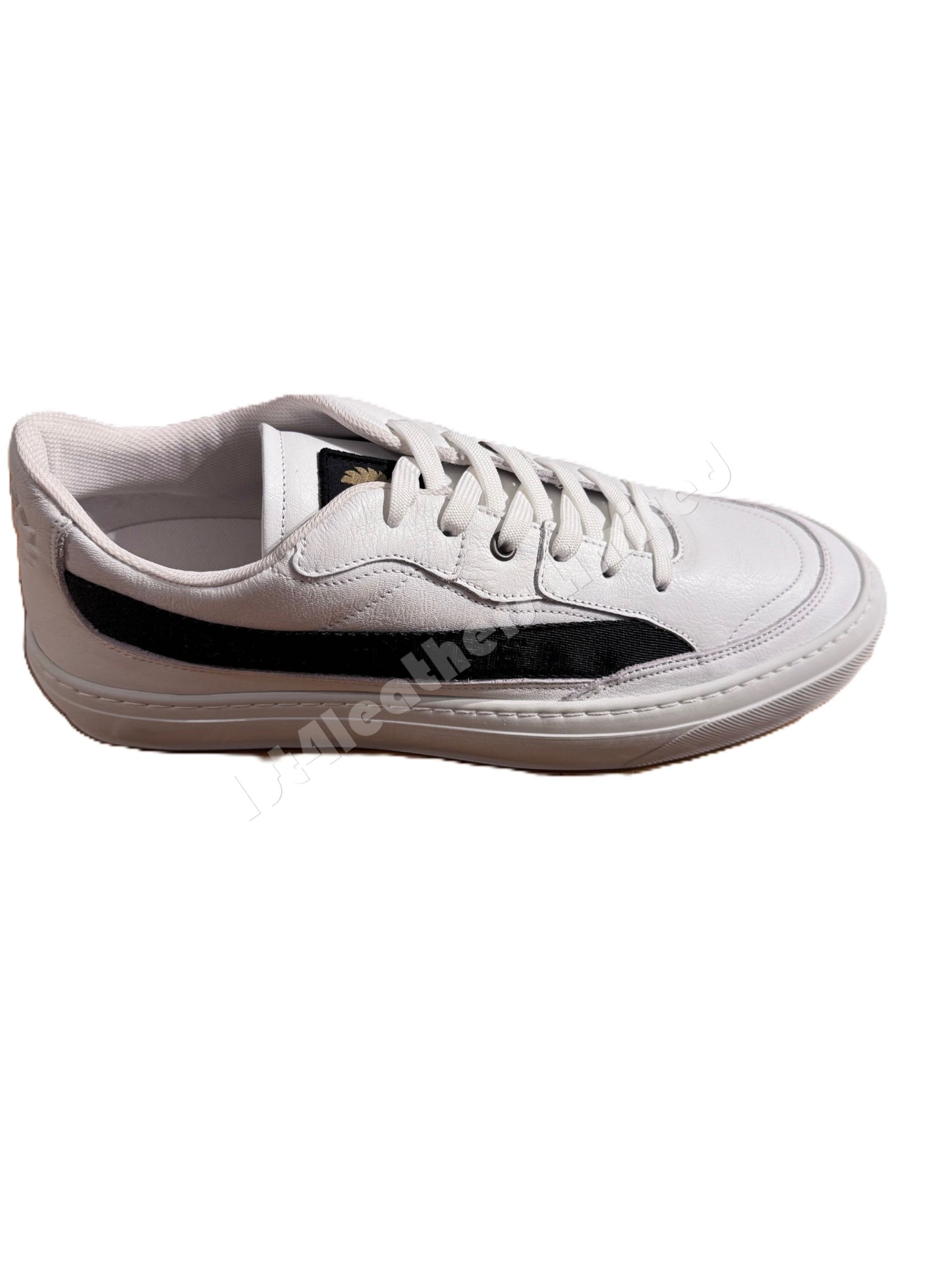 BELSTAFF SIGNATURE LOW TOP CALF LEATHER TRAINERS SNEAKERS WHITE UK7 RRP £225 NEW