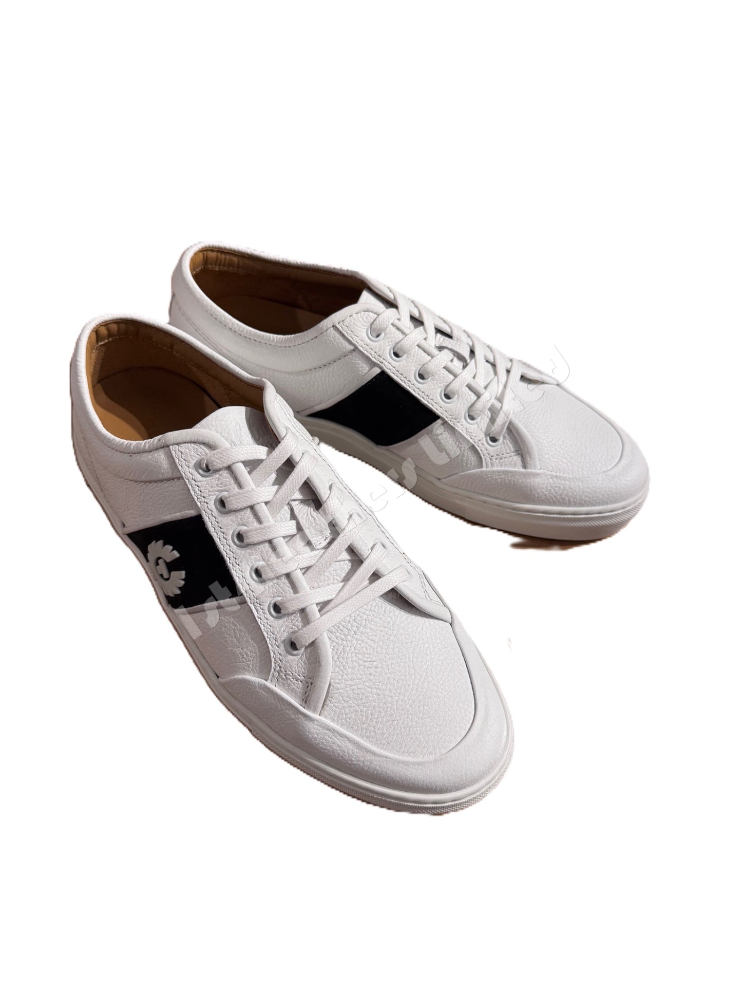 BELSTAFF PHOENIX LOW TOP CALF LEATHER TRAINERS SNEAKERS WHITE RRP £225 BNIB