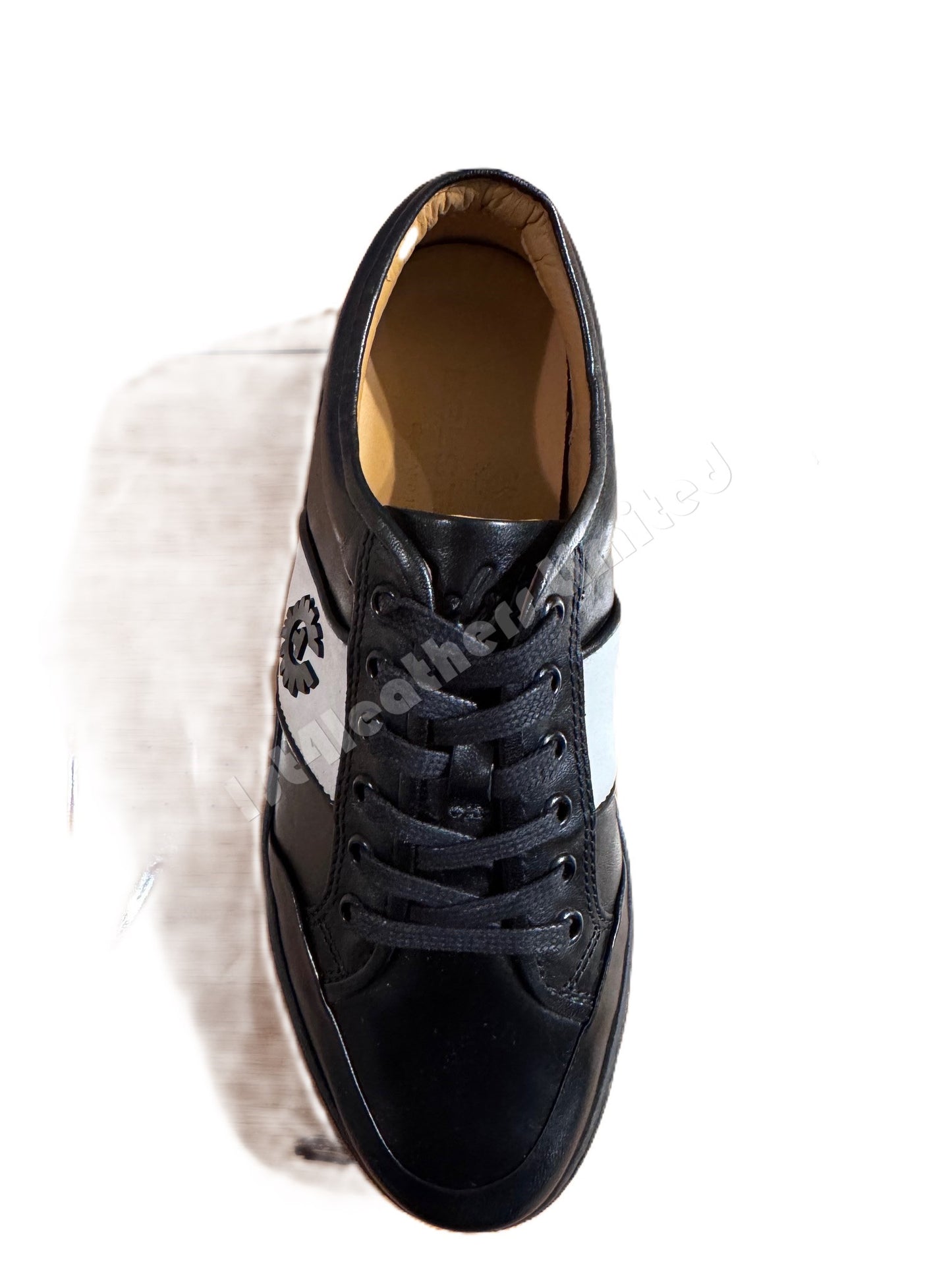 BELSTAFF PHOENIX LOW TOP CALF LEATHER TRAINERS SNEAKERS BLACK RRP £225 BNIB