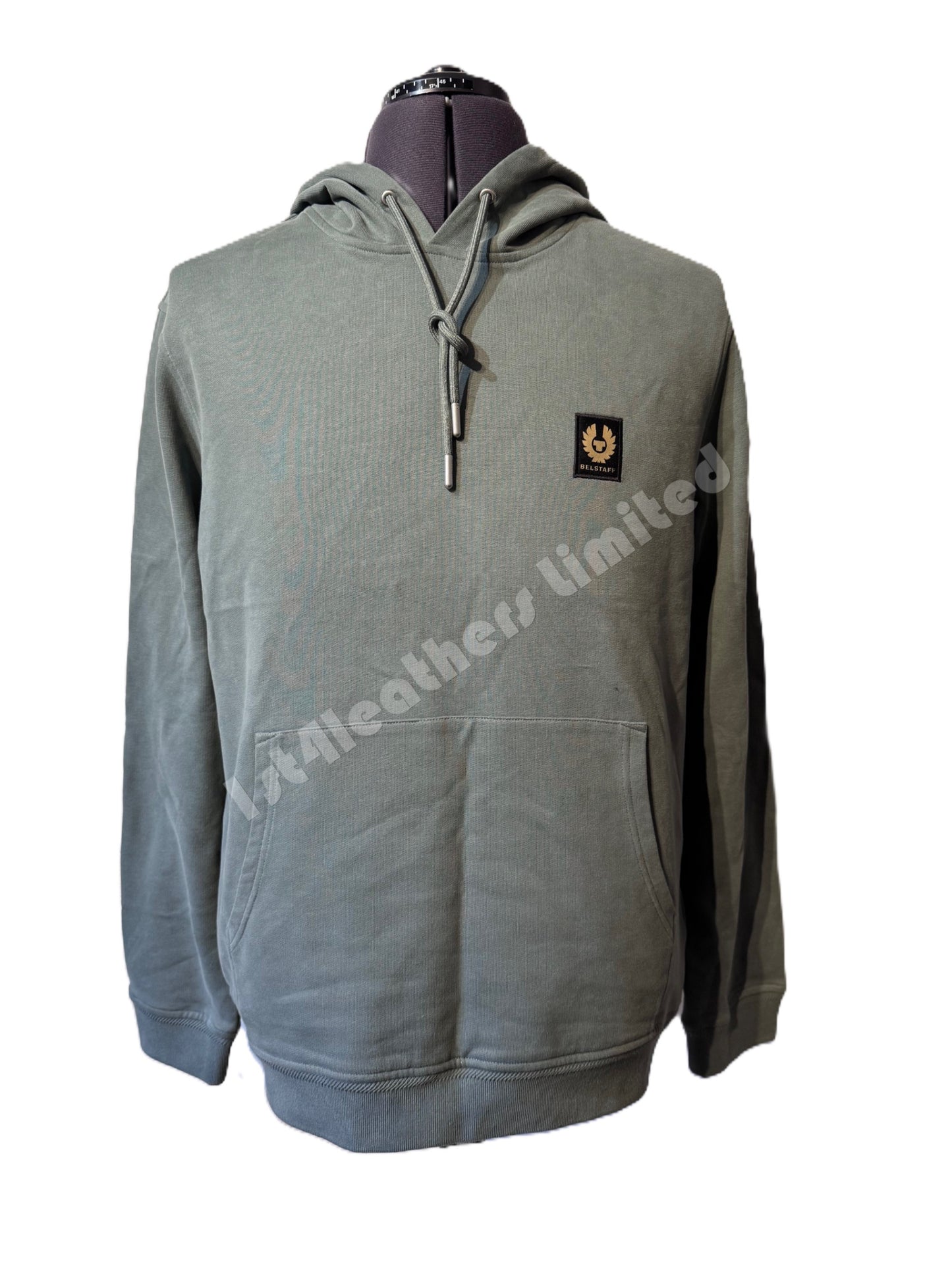 BELSTAFF PHOENIX PATCH HOODIE SWEATSHIRT MINERAL GREEN 2XL RRP £160 BNWT