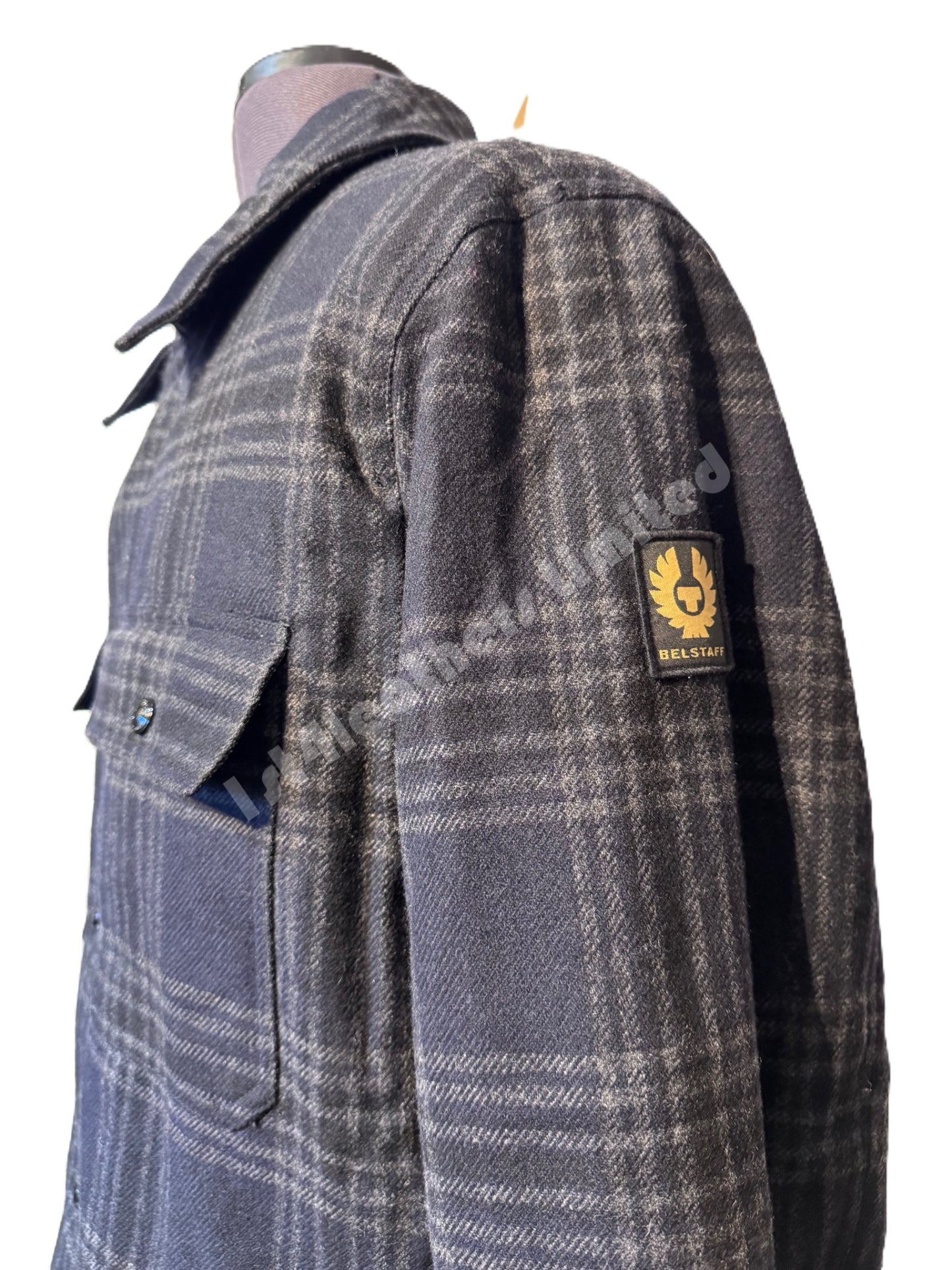 BELSTAFF LONGFORD HEAVYWEIGHT OVERSHIRT JACKET DARK INK UK46 3XL RRP £450 NEW