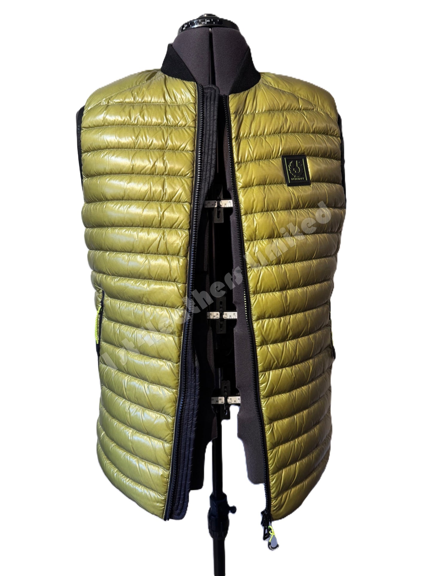 BELSTAFF AIRFRAME DOWN PUFFA GILET NEON YELLOW UK38 MEDIUM RRP £350 BNWT