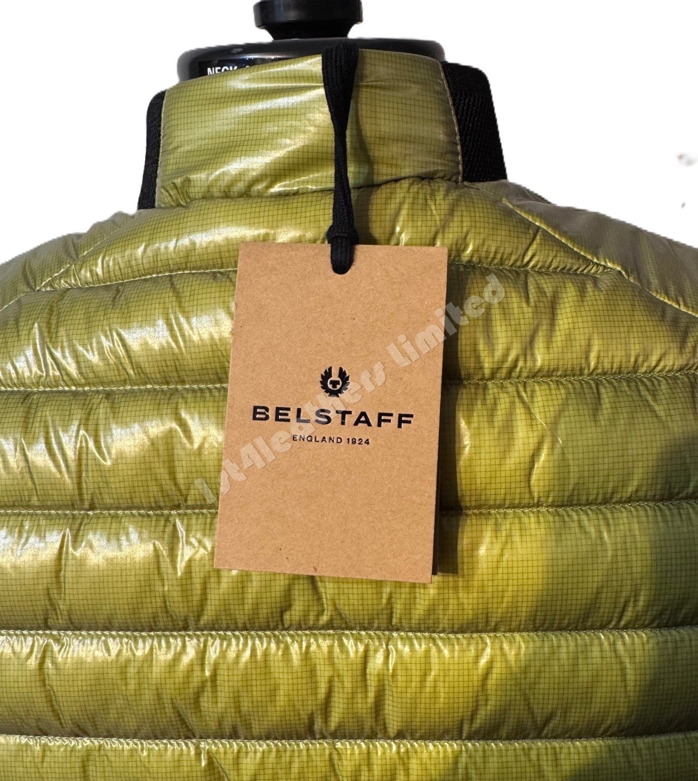 BELSTAFF AIRFRAME DOWN PUFFA GILET NEON YELLOW UK38 MEDIUM RRP £350 BNWT