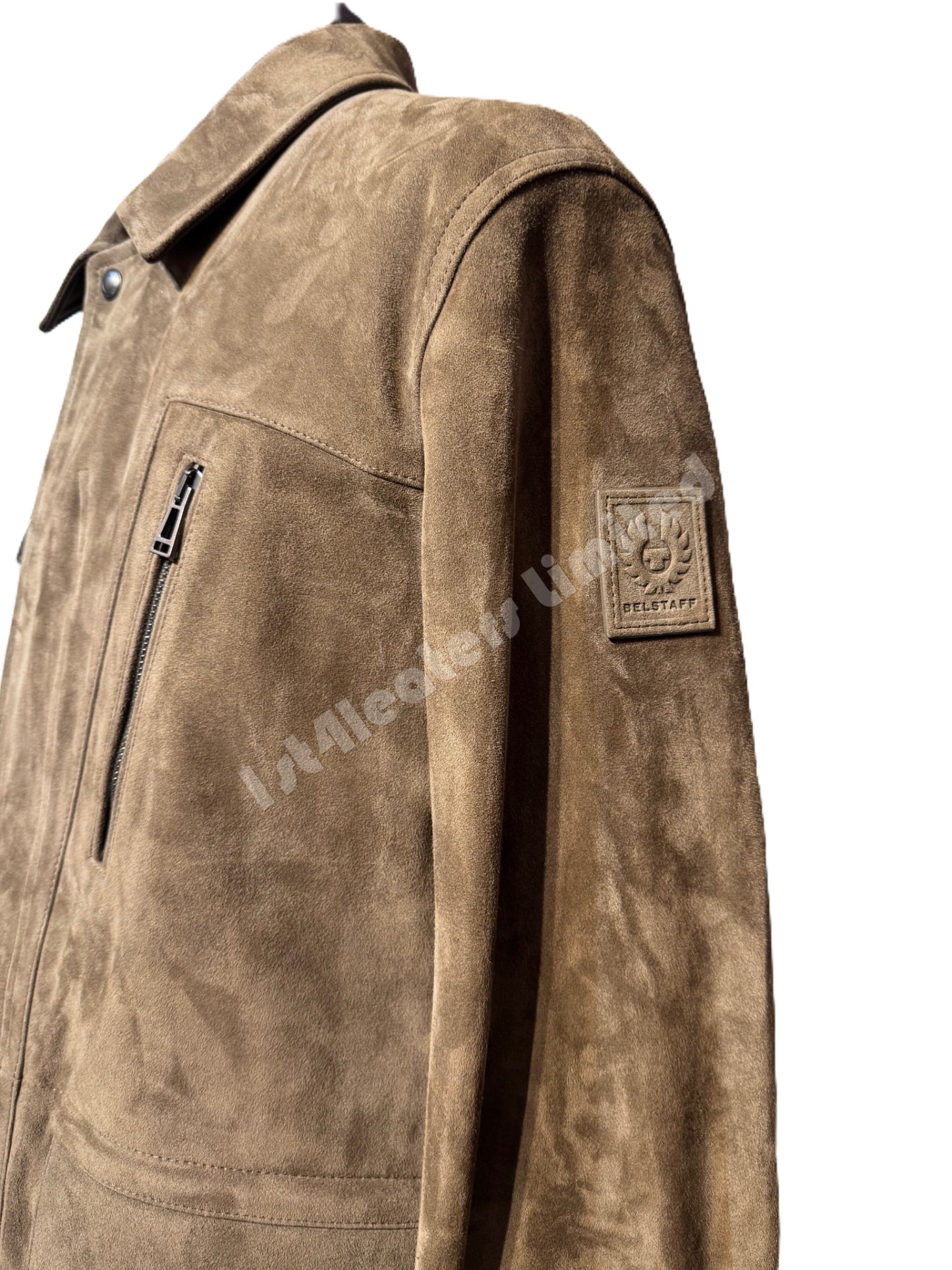 BELSTAFF CONTINENTAL GOAT SUEDE LEATHER JACKET FATIGUE UK40 L RRP £1250 BNWT