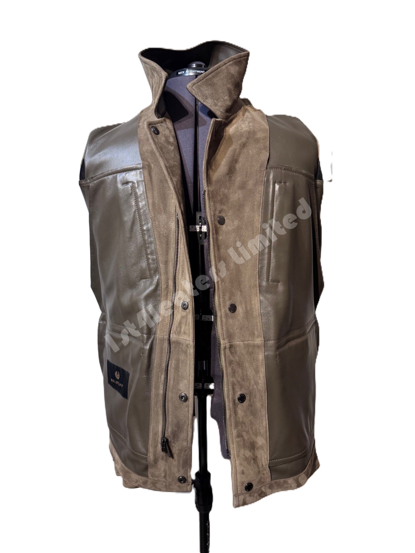 BELSTAFF CONTINENTAL GOAT SUEDE LEATHER JACKET FATIGUE UK40 L RRP £1250 BNWT