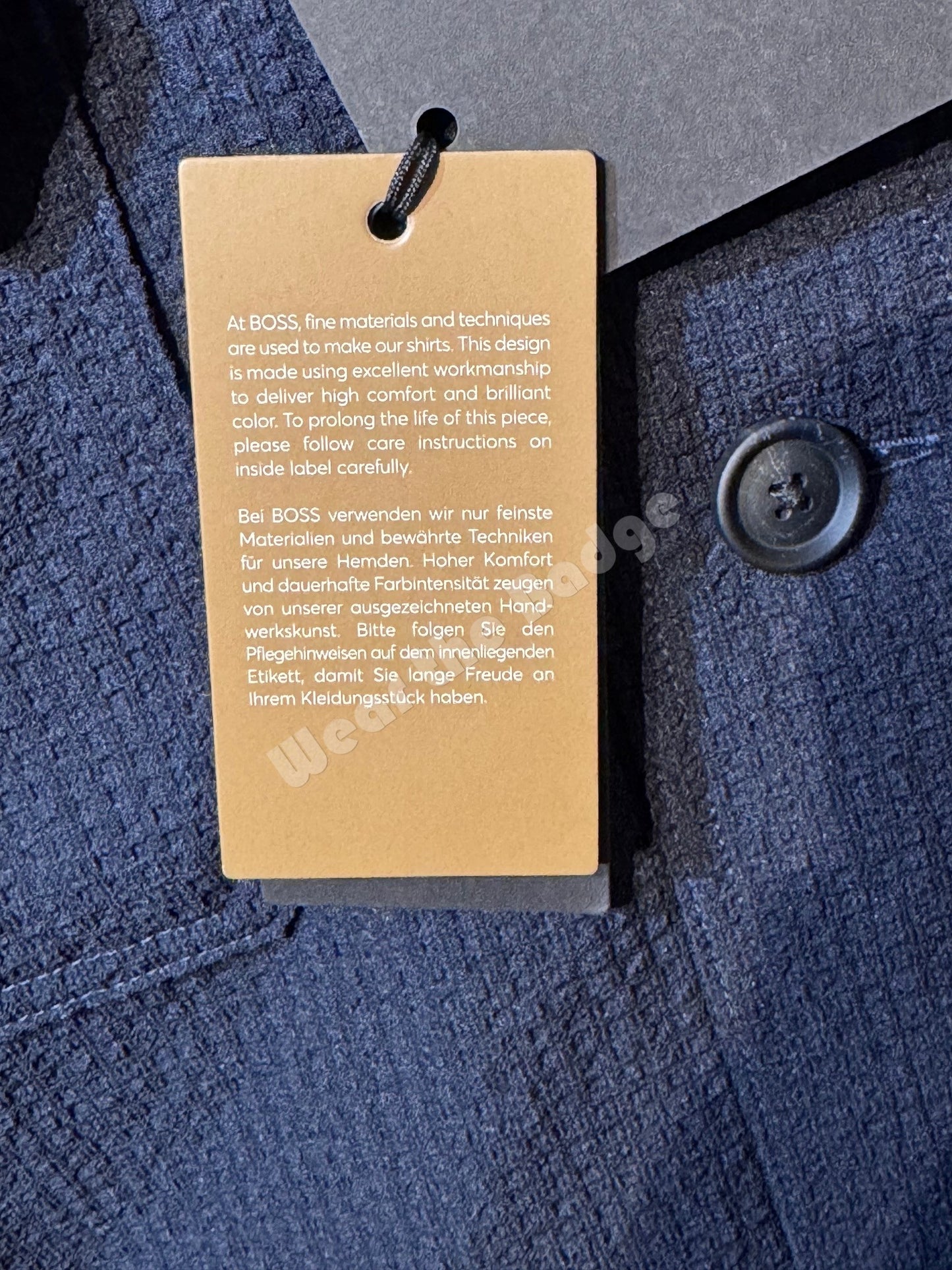 HUGO BOSS C-COLE SEERSUCKER NAVY BLUE L0NG SLEEVE OVERSHIRT SIZE M RRP £189 BNWT