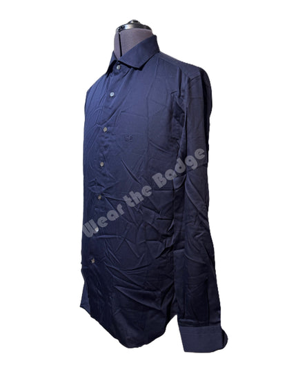 EMPORIO ARMANI NAVY BLUE CHEST LOGO L0NG SLEEVE SHIRT SIZE XL RRP £150 BNWT