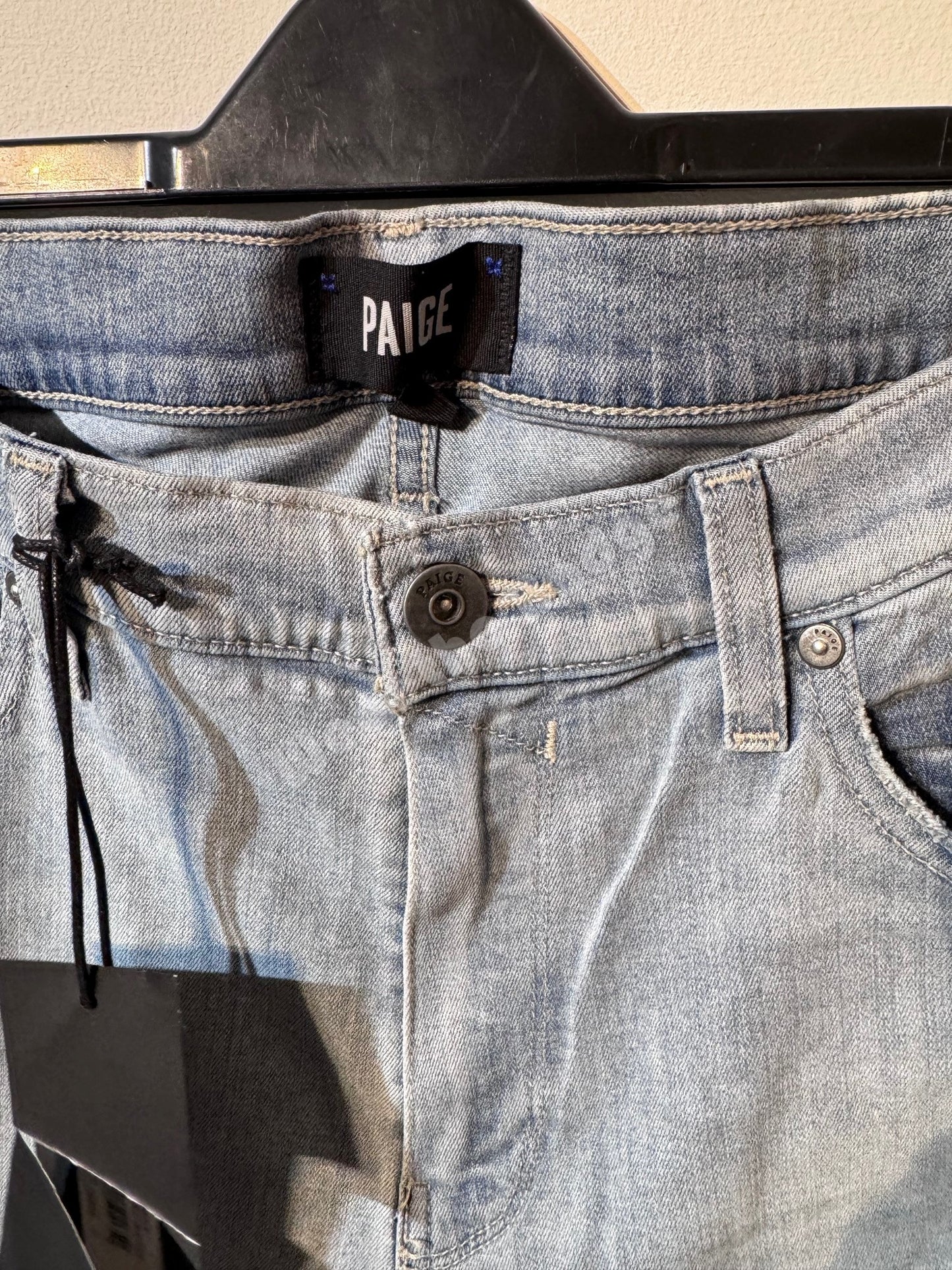 PAIGE LENNOX RENFRO DESTRUCTED SLIM FIT STRAIGHT LEG JEANS 36 REG RRP £235 BNWT