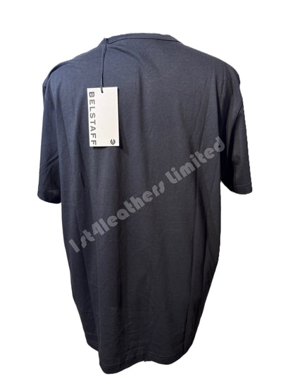 BELSTAFF MATCH GRAPHIC LOGO SHORT SLEEVE COTTON T-SHIRT BLACK RRP £70 BNWT