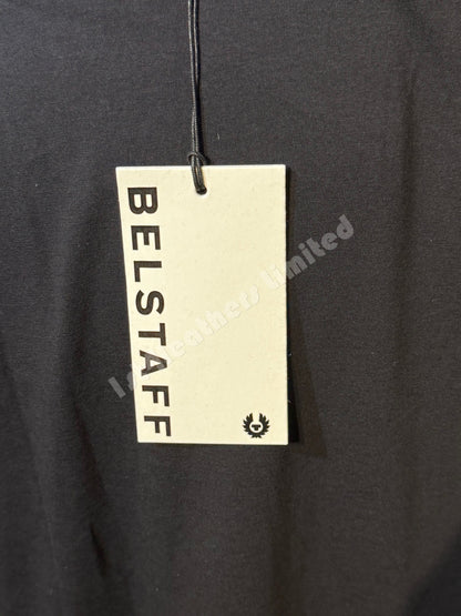 BELSTAFF MATCH GRAPHIC LOGO SHORT SLEEVE COTTON T-SHIRT BLACK RRP £70 BNWT