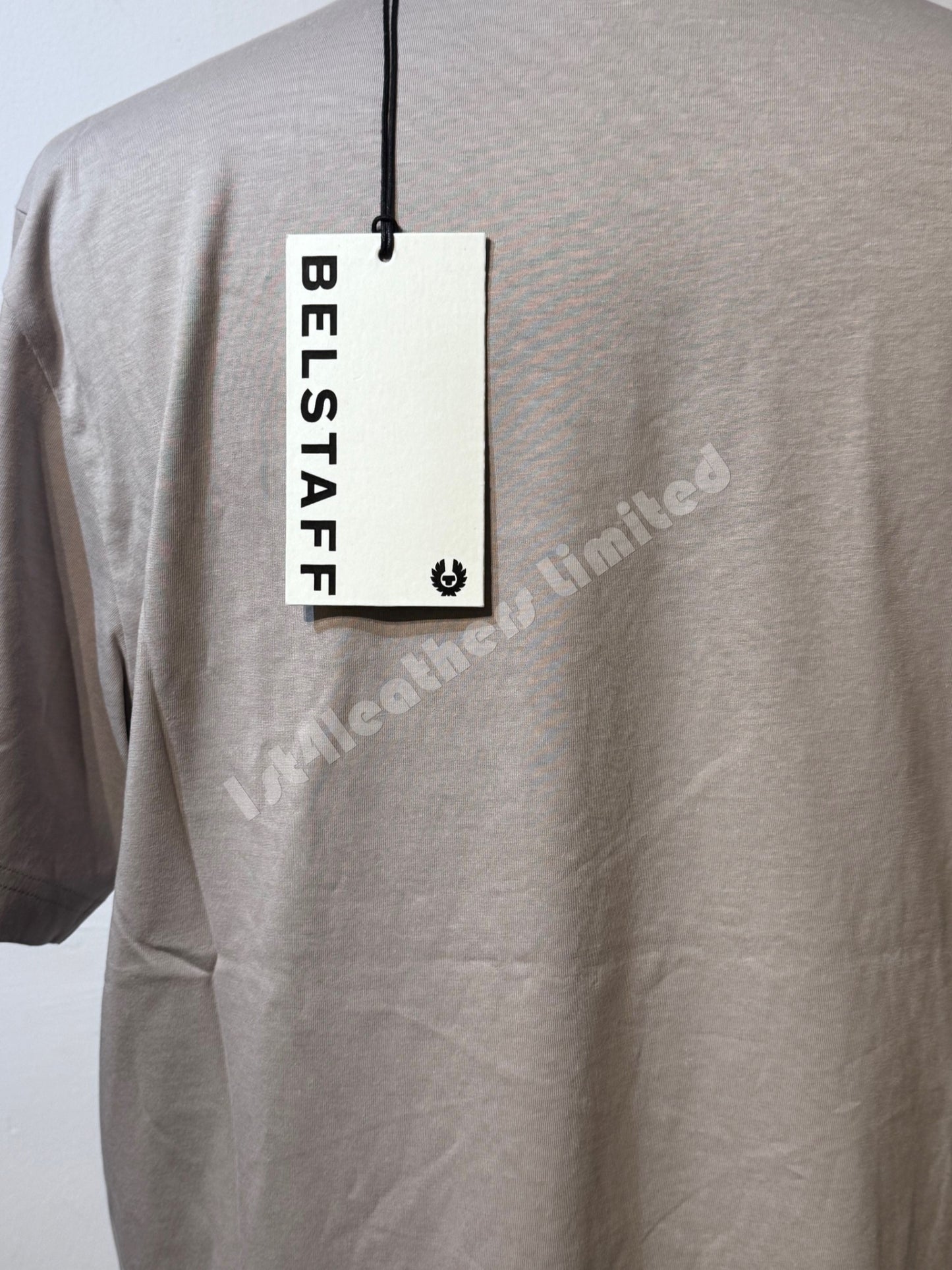 BELSTAFF PHOENIX LOGO COTTON T-SHIRT CHROME GREY RRP £60 BNWT