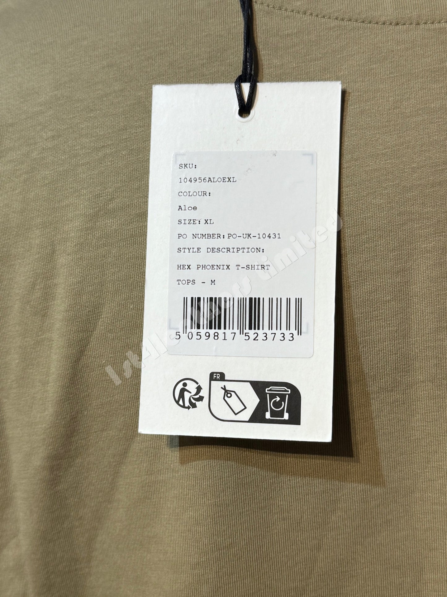 BELSTAFF HEX PHOENIX HEAVYWEIGHT COTTON T-SHIRT ALOE XL RRP £85 BNWT