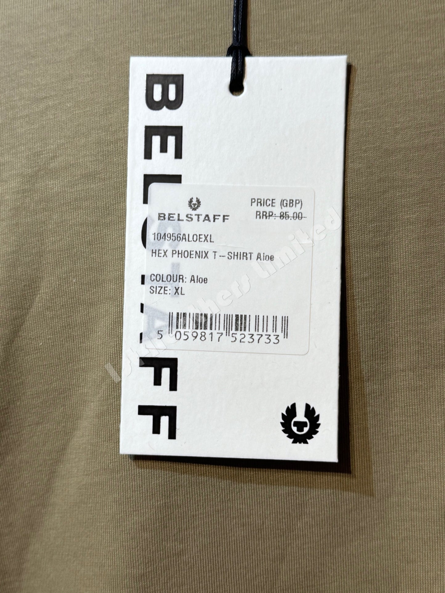 BELSTAFF HEX PHOENIX HEAVYWEIGHT COTTON T-SHIRT ALOE XL RRP £85 BNWT