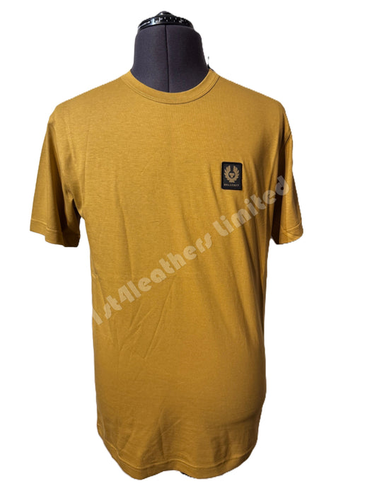 BELSTAFF PHOENIX PATCH COTTON T-SHIRT GLAZE YELLOW SMALL RRP £60 BNWT