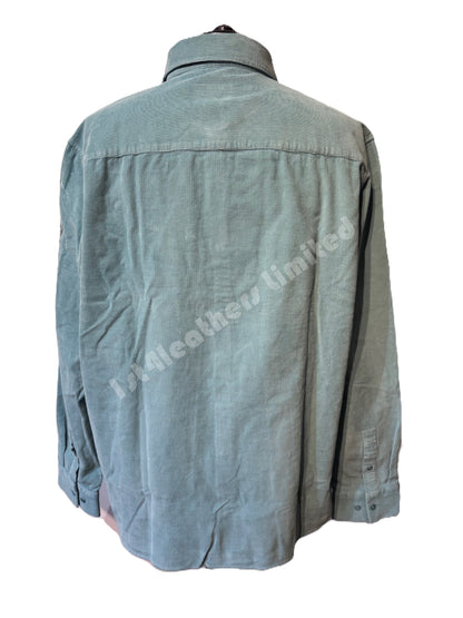 BELSTAFF FOUNDRY CORDUROY HEAVYWEIGHT COTTON SHIRT OIL BLUE 2XL RRP £195 BNWT