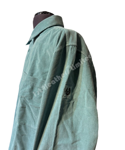 BELSTAFF FOUNDRY CORDUROY HEAVYWEIGHT COTTON SHIRT OIL BLUE 2XL RRP £195 BNWT