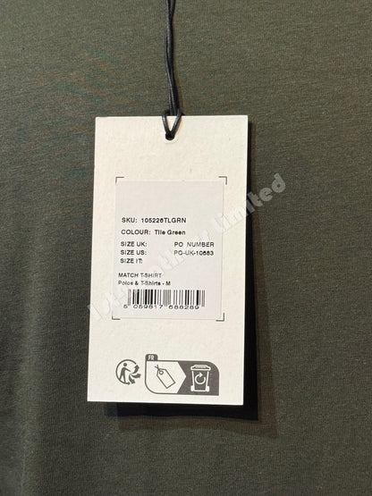 BELSTAFF MATCH GRAPHIC LOGO SHORT SLEEVE COTTON T-SHIRT TILE GREEN RRP £70 BNWT