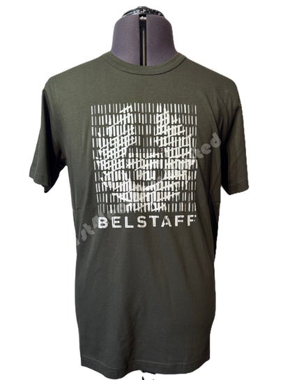 BELSTAFF MATCH GRAPHIC LOGO SHORT SLEEVE COTTON T-SHIRT TILE GREEN RRP £70 BNWT
