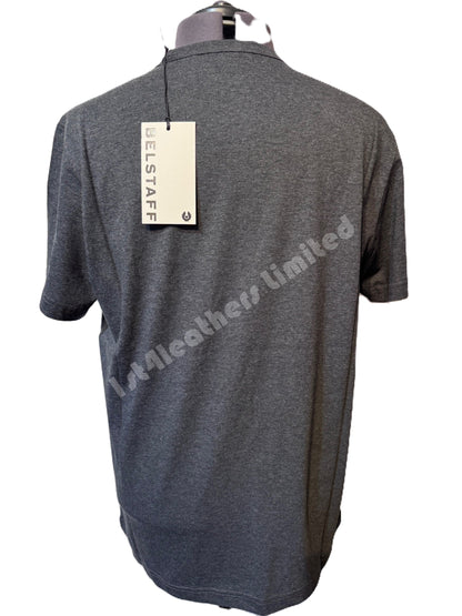 BELSTAFF SIGNATURE COTTON T-SHIRT CHARCOAL HEATHER GREY RRP £60 BNWT