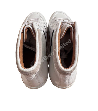 BELSTAFF PHOENIX HIGH TOP CALF LEATHER TRAINERS SNEAKERS WHITE RRP £275 NEW
