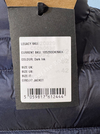 BELSTAFF CIRCUIT DOWN PUFFA BOMBER JACKET TONAL DARK INK UK40 L RRP £350 NEW