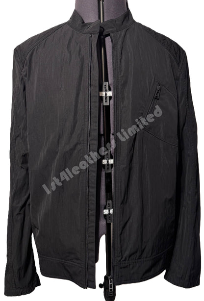BELSTAFF V RACER RIPPLE SHELL BIKER JACKET BLACK UK46 3XL RRP £325 BNWT