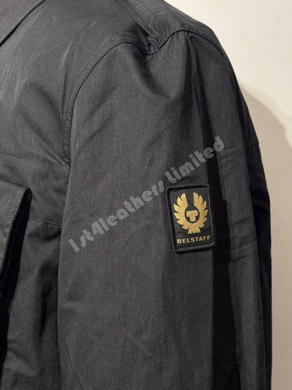 BELSTAFF RUNNER COTTON TECH GABARDINE OVERSHIRT BLACK RRP £250 BNWT