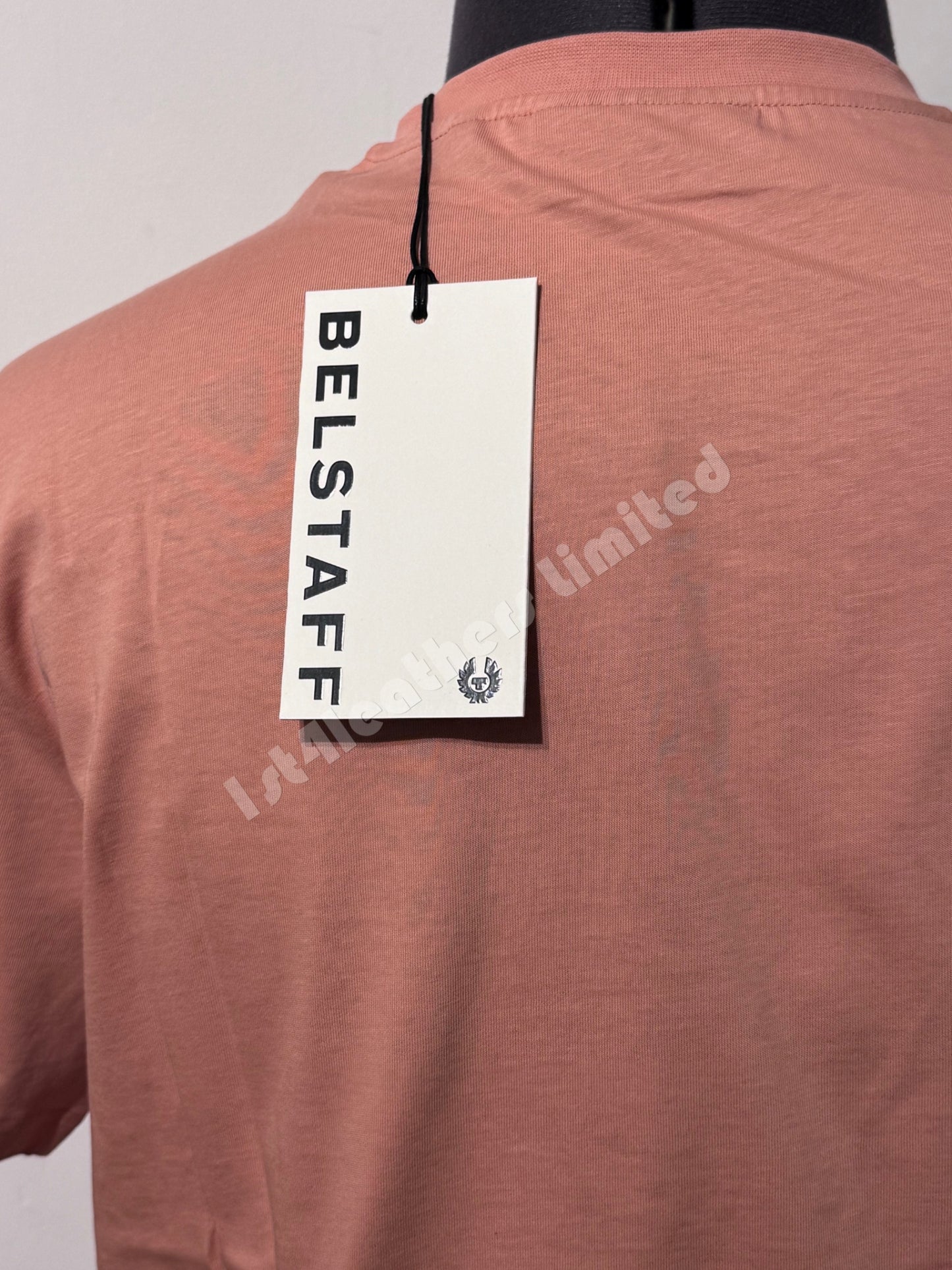 BELSTAFF THOM COTTON POCKET T-SHIRT RUST PINK RRP £60 BNWT