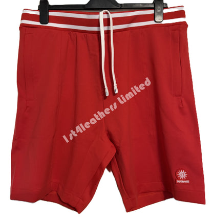 SANDBANKS CONTRAST STRIPE NYLON BLEND SHORTS RED RRP £125 BNWT