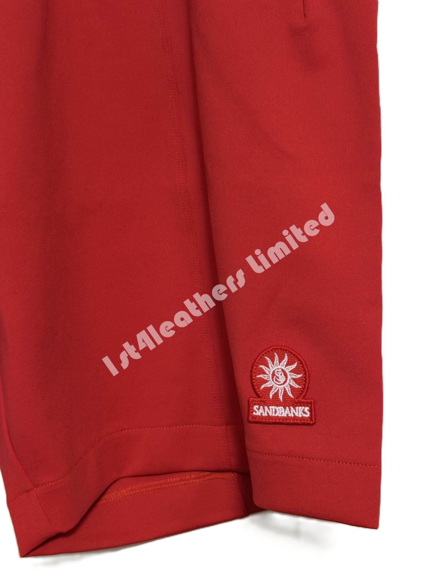 SANDBANKS CONTRAST STRIPE NYLON BLEND SHORTS RED RRP £125 BNWT