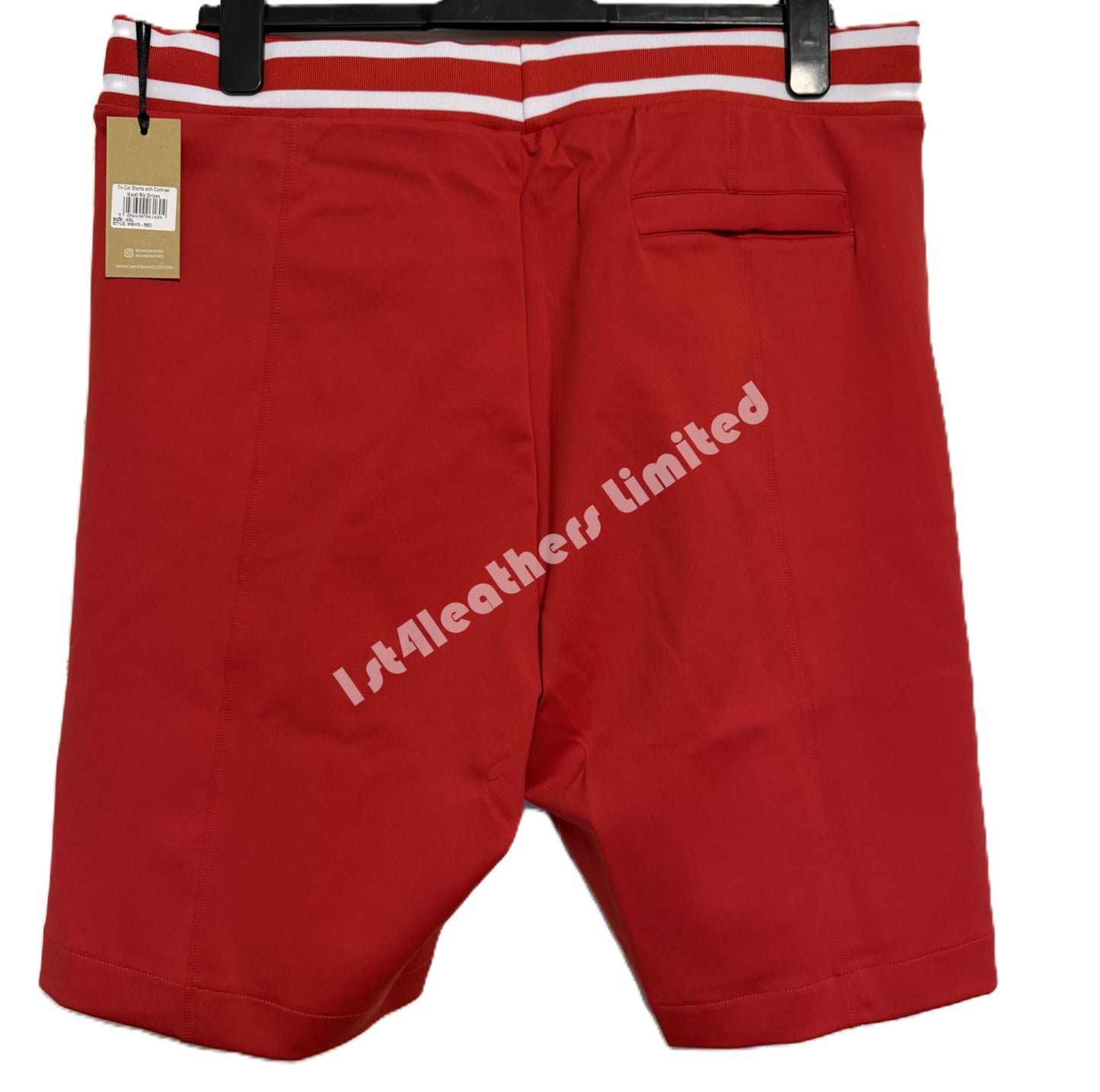 SANDBANKS CONTRAST STRIPE NYLON BLEND SHORTS RED RRP £125 BNWT