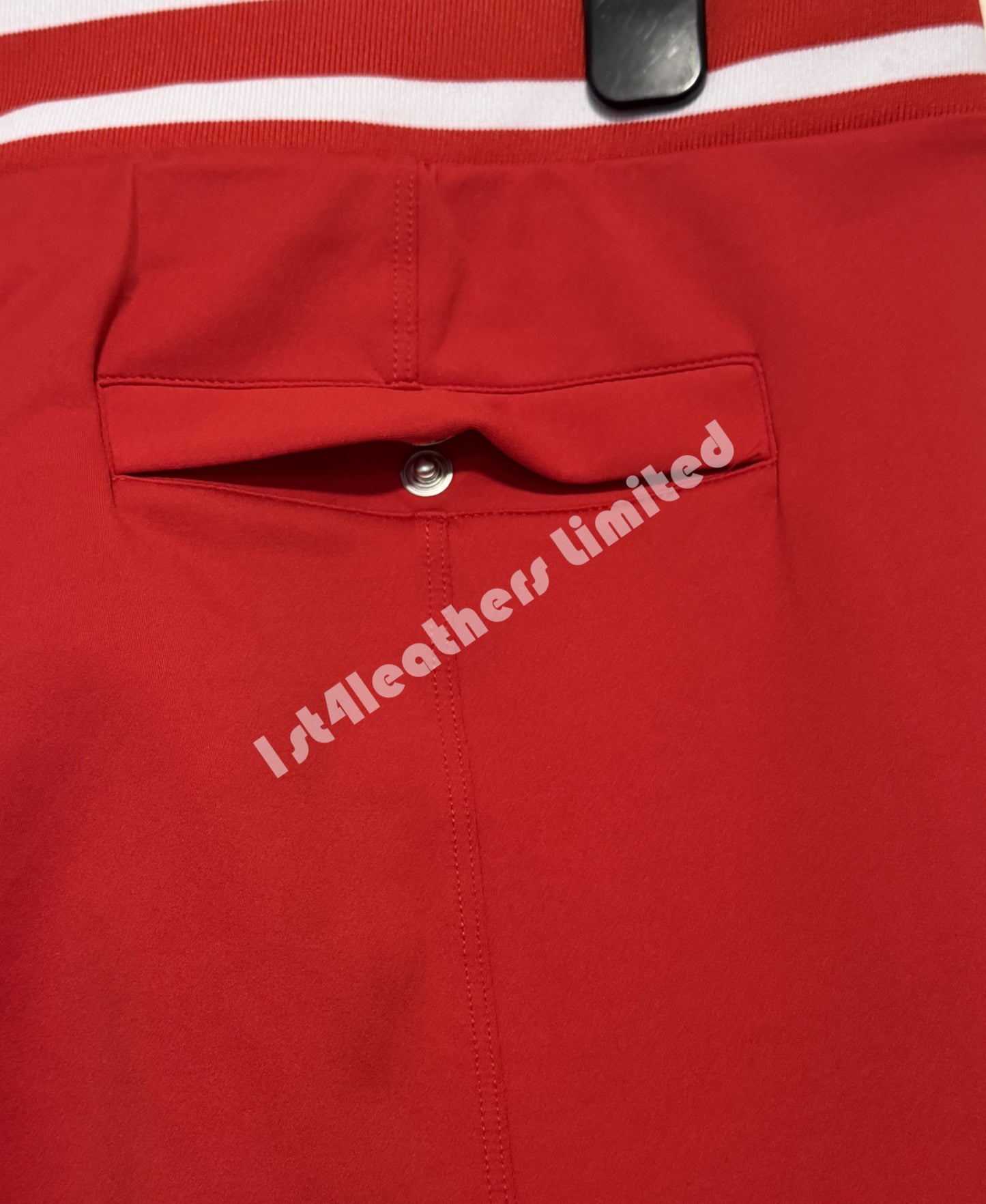 SANDBANKS CONTRAST STRIPE NYLON BLEND SHORTS RED RRP £125 BNWT