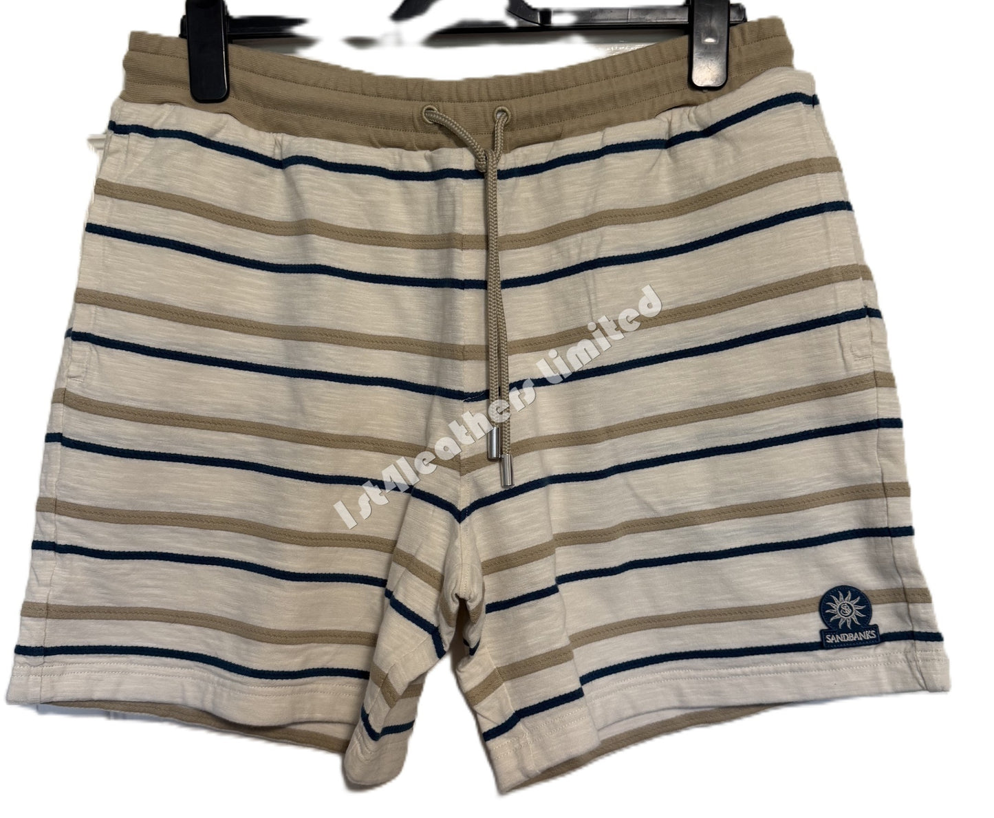 SANDBANKS JACQUARD STRIPED COTTON SHORTS MULTI COLOUR SIZE XL RRP £125 BNWT