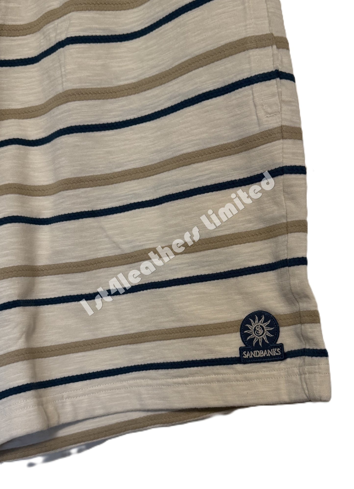 SANDBANKS JACQUARD STRIPED COTTON SHORTS MULTI COLOUR SIZE XL RRP £125 BNWT