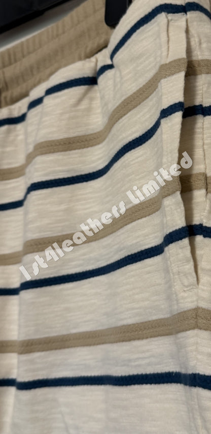 SANDBANKS JACQUARD STRIPED COTTON SHORTS MULTI COLOUR SIZE XL RRP £125 BNWT